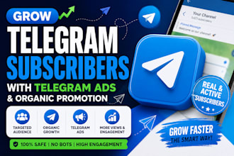 grow telegram subscribers with telegram ads organic telegram promotion