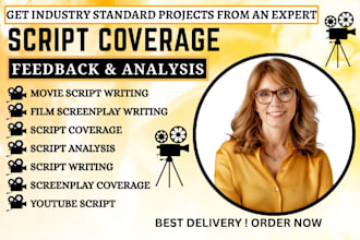 give script coverage, feedback, notes, script analysis for screenplay, tv series