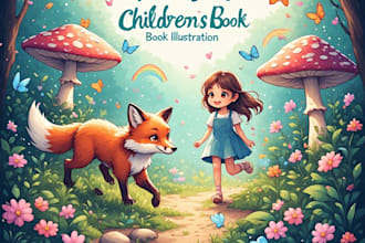 illustrate children story book illustration, children story, book illustration