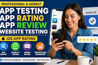 do app testing, app rating, app review, website testing ios app rating