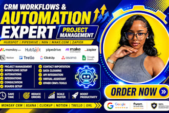 setup monday CRM monday integration zapier make monday com automations hubspot
