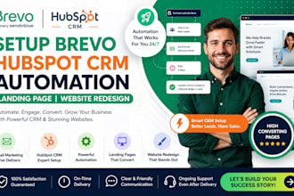 setup brevo hubspot crm automation hubspot brevo landing page website redesign