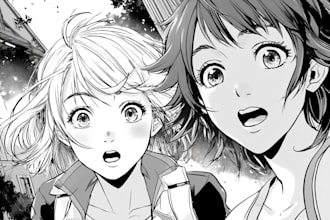 create professional manga comic art and story pages