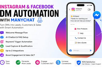 create ai instagram dm chatbot,manychat ai automation to capture leads and sales