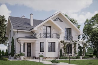 draw building extension plan for planning permission in UK council, cgi render