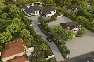 develop community site plan,3d building model,cgi house exterior interior visual