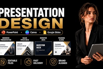 design powerpoint, canva and google slides business presentation