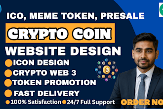 build a premium crypto token, meme coin, ico website, or landing page