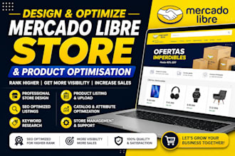 design mercado libre store, optimize product listings