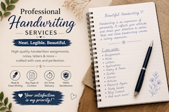 do handwritten assignments and notes