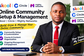 setup skool community circle so course community mighty network online community