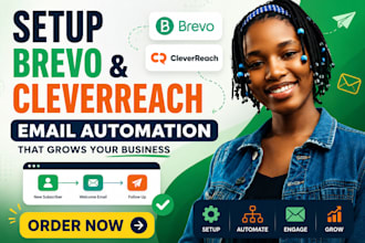 set up brevo and cleverreach email automation and workflows