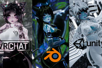 create vrchat avatar design furry avatar vrc avatar anime avi design 3d