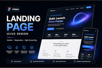 design a modern landing page UI UX in figma