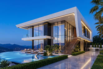 create realistic 3d house and apartment interior and exterior renders in d5