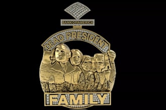 design 3d bold hip hop rapper style, 3d historical pendant model, custom design
