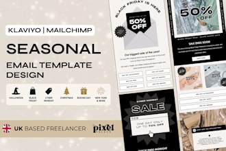 design black friday and christmas emails in klaviyo or mailchimp