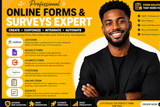 create jotform, google form, cognito form, typeform, online form, surveys