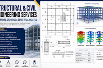 do structural, civil engineering blueprints mep beam and structural analysis