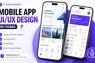 design modern mobile app UI UX in figma