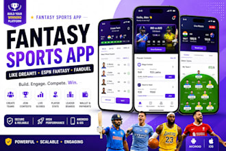 develop fantasy sports app similar to dream11, espn fantasy or fanduel