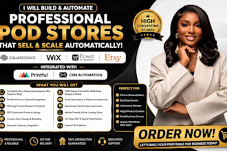 build squarespace wix ecwid etsy print on demand store printful CRM automation