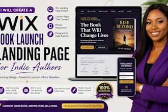 create a wix book launch landing page for indie authors