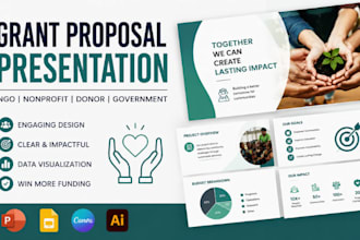 design grant proposal presentation, ngo powerpoint, donor funding presentation