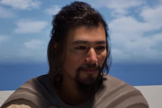 3d realistic character,fantasy warrior,export for ue5,skin detail,video game npc