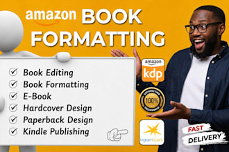 do book formatting and layout design for print and kindle