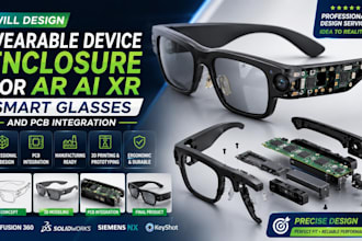 design wearable device enclosure for ar ai xr smart glasses and pcb integration