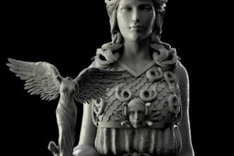 realism saint seiya 3d print model ,resin statue, digital sculpt zbrush, fan art