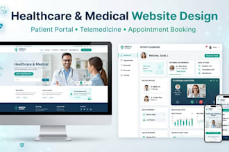 design healthcare medical clinic telemedicine hospital website patient portal