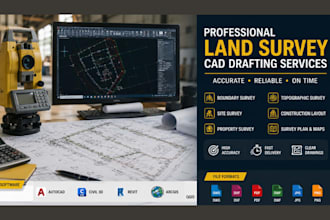 draft boundary survey, site survey, and property survey drawings in autocad