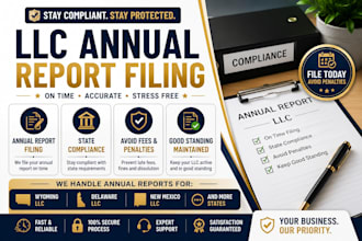 file wyoming llc annual report, delaware llc annual report and llc compliance