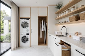 design model and render your unique laundry room