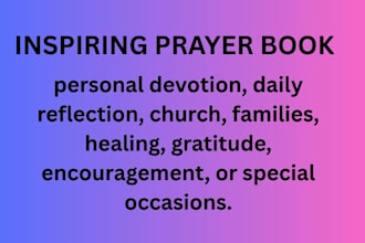 write christian prayer book devotional journal and ebook