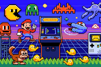 develop game boy game, 8 bit 16 bit, retro game pixel art and pico 8