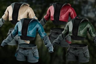 create metahuman clothing outfit, clo3d and  marvelous designer clothes for ue5
