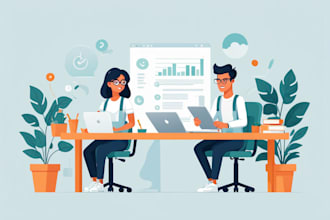 create stylish flat vector illustrations