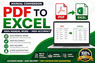convert PDF to excel manually