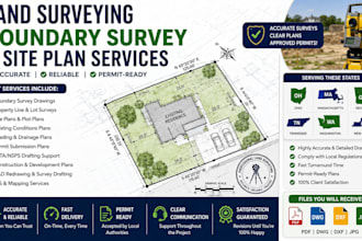 ohio ma ga tn wa ny land survey boundary survey site plan surveyor stamp permit