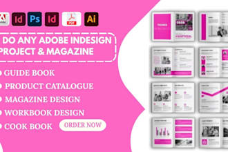 create, edit files in adobe photoshop, design book layout using adobe indesign