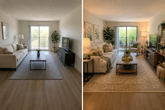 do property virtual staging and virtual renovation for real estate listings
