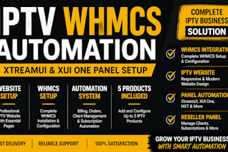 iptv whmcs automation setup xtreamui xui one panel integration