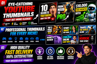 design eyecatching youtube thumbnails