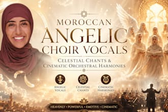 record moroccan angelic choir vocals, celestial chants, and cinematic harmonies