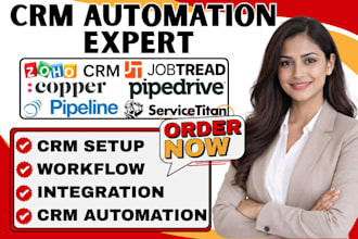 setup pipedriver copper crm jobtread servicetitan zoho crm pipeline automation