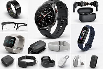3d product design wearable device, smartwatch, earbuds enclosure cad prototype