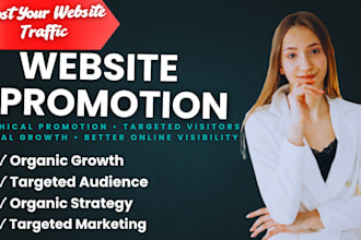 promote your website to increase organic traffic and online visibility